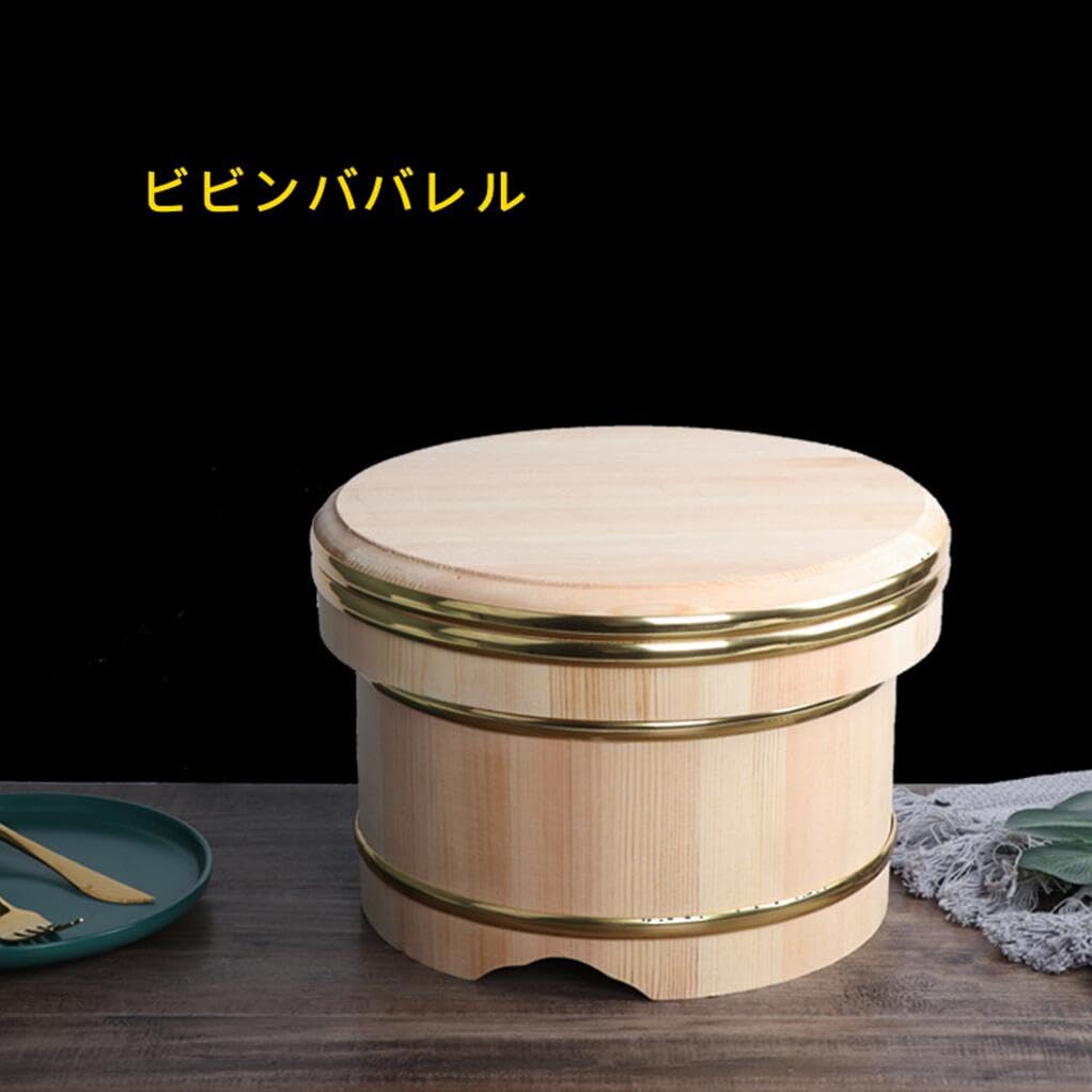 新品未使用✳︎蓋付きおひつ✳︎職人の技✳︎12個・名古屋木桶・栗田化粧樽製作所 Amazon｜寿司桶 おひつ 手造り 手巻き ちらし 立花容器 木製 くりぬき